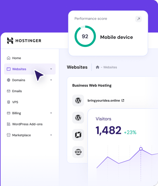 hostinger cloud hosting background