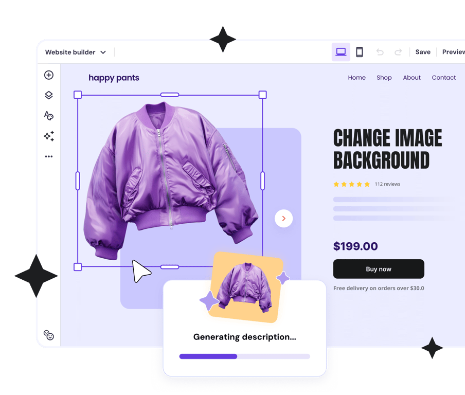 hostinger website builder background